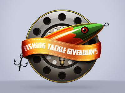 Fishing Tackle Giveaways Logo fishing giveaways lures reel tackle