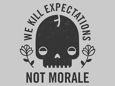 Shirt Design expectations flower morale skull t shirt
