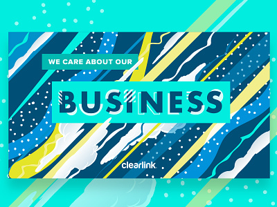 Business business clouds teal type treatment vector yellow