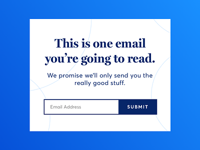 Email Sign Up blue circles email flat gradient mobile serif font sign up