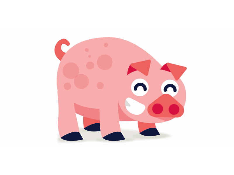 Dancing Happy Pig animation gif happy motion pig