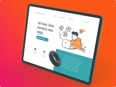 Design Startup landing page branding design illustration ui ux