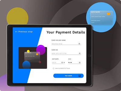 Payment details | credit card | Glassmorphism