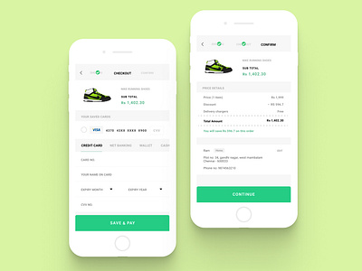 Checkout UI design by Anirudhan Iyyappan on Dribbble