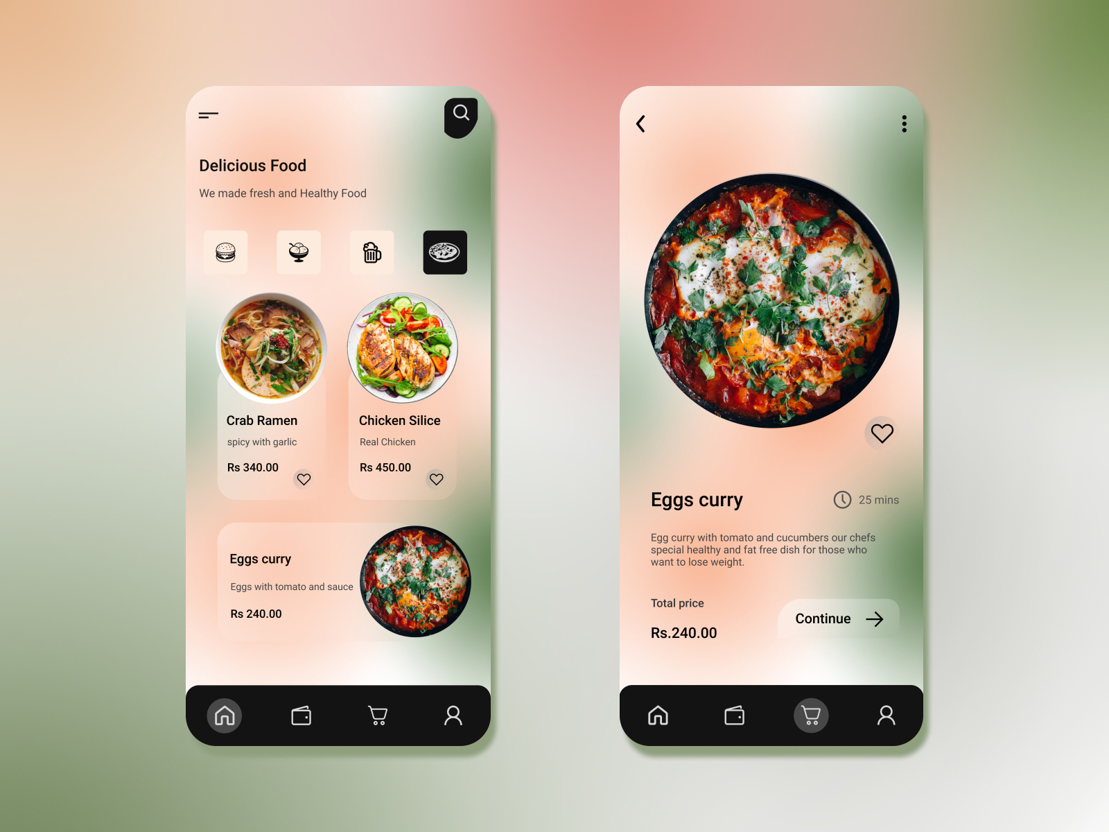 Food Booking App UI Design by Anirudhan Iyyappan on Dribbble