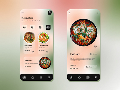 Food Booking App UI Design app booking design figma food ui ux