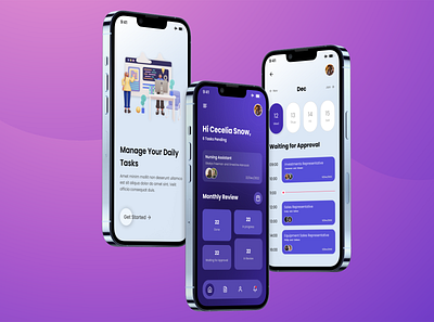 Task Management App UI Design app design figma task management ui ux