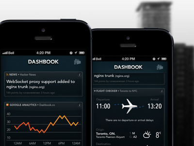 Dashbook UI analytics app black dark data interface ios iphone ui