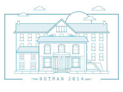 New Office - Notman House Montreal building illustration office startups