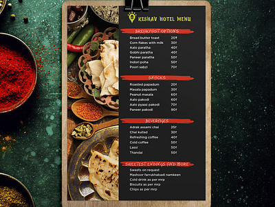 Local hotel menu design graphic design hotel menu menu design photoshop vector