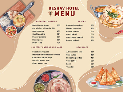 Local hotel menu 4