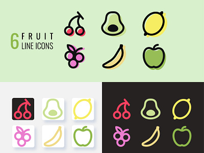 Fruit icons design food food icons fruit icons graphic design icons vector