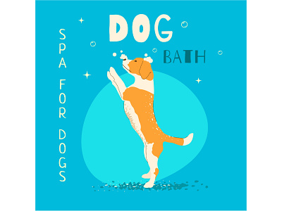 Dog Grooming, SPA for dogs cute dog design dog dog grooming dog spa graphic design illustration pet grooming pet spa pets spa for dogs vector