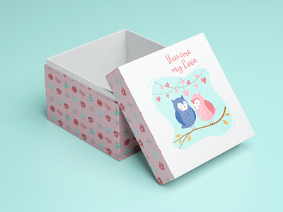 Valentine's day box design box design cartoon design graphic design heart illustration love package design valentines day vector