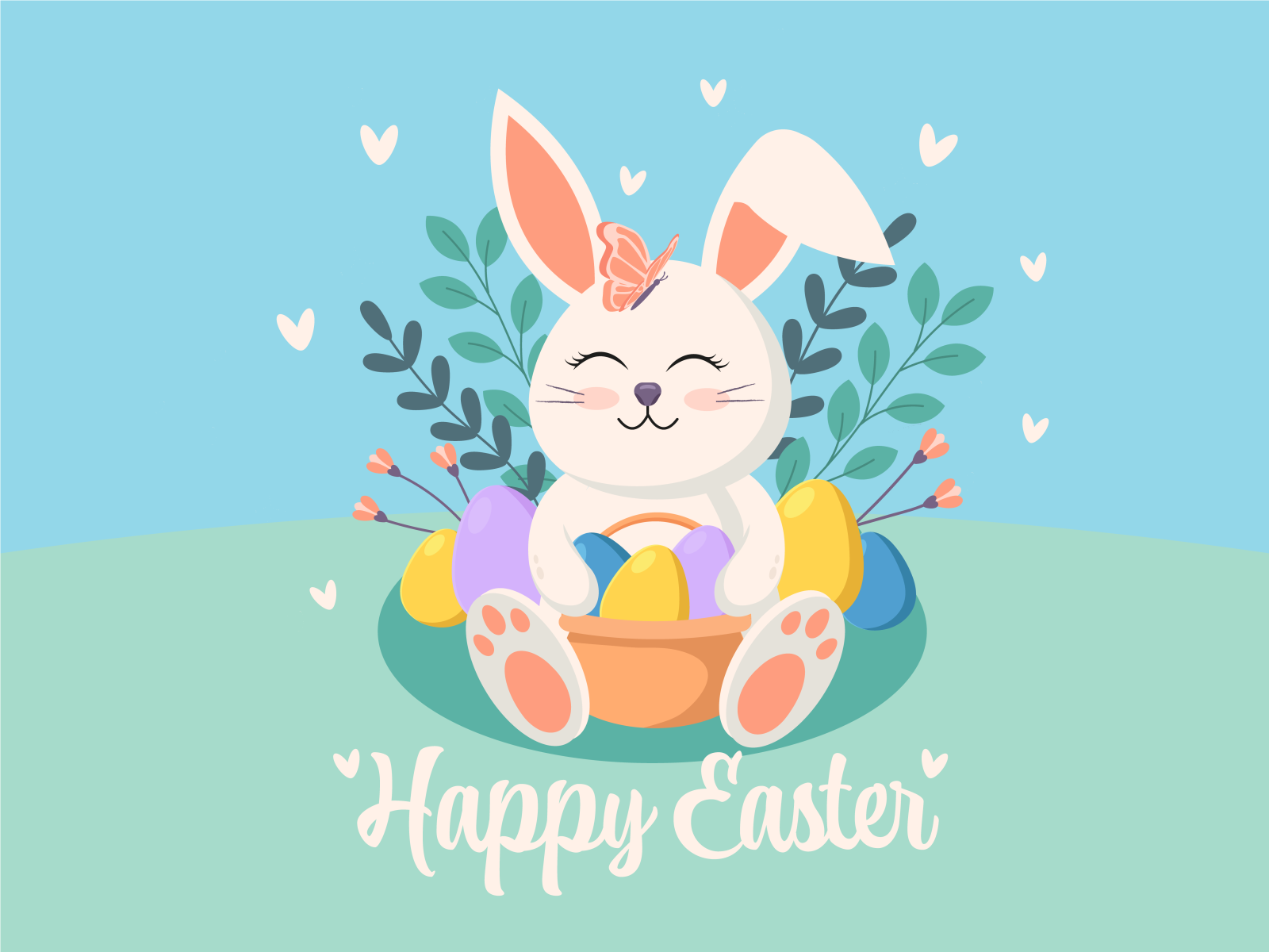 Easter Illustration for Greeting Card by Liudmyla Kharlan on Dribbble