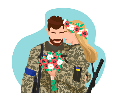 Be strong like Ukraine army character design faceless fighting force flat illustration graphic design illustration strong ukraine vector