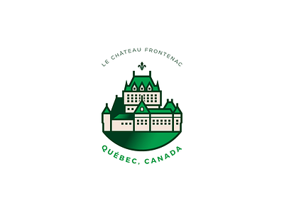 Québec City Badge canada castle château frontenac home illustration québec québec city vector