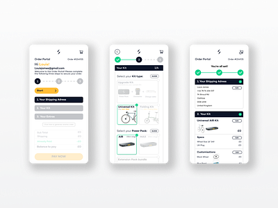 Swytch Bike Order Portal design ebike swytch swytchbike ui ux