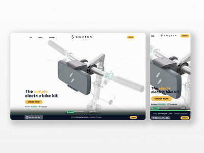 Swytch Bike Landing Page design ebike swytch swytchbike ui ux