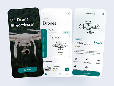 Drone Mobile App clean design cloth design drone e commarce e commarce app mobile app mobile design shop store ui ux web