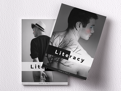 Literacy Journal, Issue 3, Vols 1 & 2 cover design layout design magazine cover photography