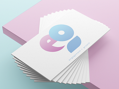 Engagement + Growth Logo branding business card identity illustrator logo logodesign mockup text typography design