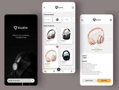 Audio app design ui