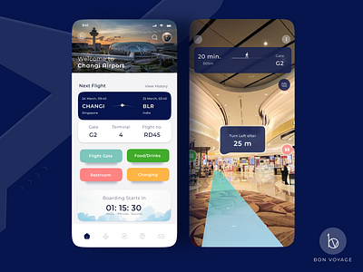 Connecting Flight- Bon Voyage App design ui uiux ux