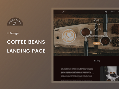 Coffee Bean Landing Page Design clean ui design coffee figma landing page web page design kit