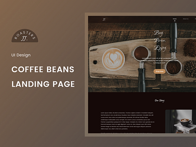 Coffee Bean Landing Page Design