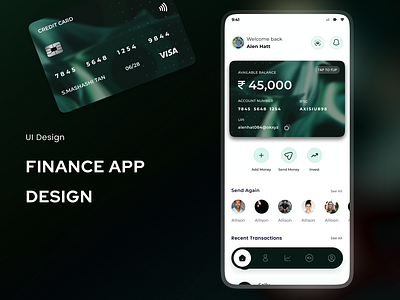 Finance App Design app finance invest ios money pay send money track ui design