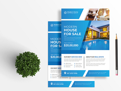 Professional Real Estate Business Flyer Design Template