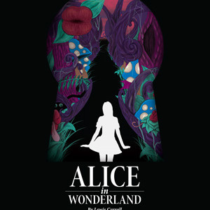 Alice In Wonderland illustration typography