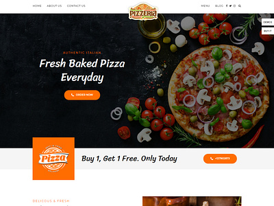 Fresh Pizza WordPress Website branding design ecommerce website elementor pro illustration pizza pizzashop shop store theme customization themeforest theme ui web design wocommerce website wordpress wordpress elementor wordpress website wp