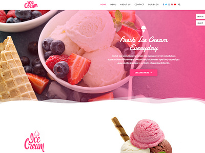 ICE Cream WordPress Website.