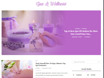 Spa and Wellness WordPress Website.