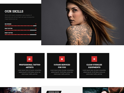 Tattoo Artists WordPress Website.