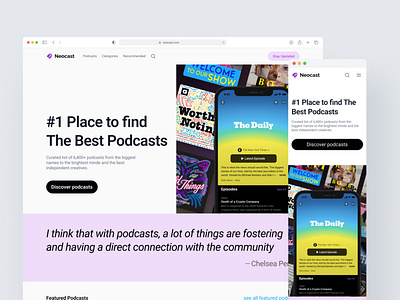 Neo-Podcast agency branding color dailyui design dribbble graphic design logo typography ui ux web design webapp website