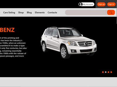 Car website design design graphic design ui ux