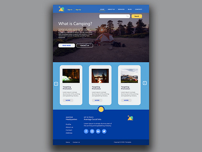 Camping Website Design graphic design logo ui