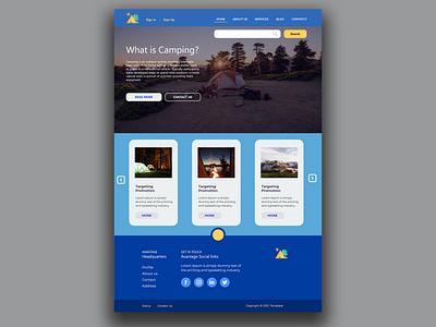 Camping Website Design