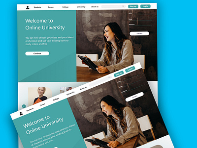 Online University design graphic design logo ui ux