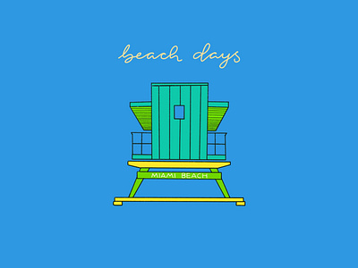 Beach Days 2 graphic design illustration procreate typography