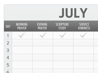 PS2 calendar proxima nova table