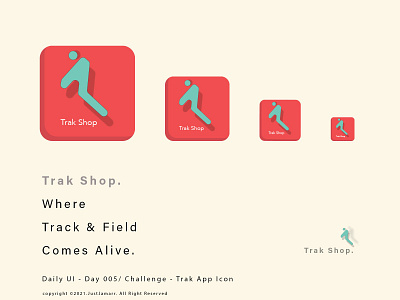 Daily UI #005 - Trak Shop Icon app challenge dailyui fun icon illustration logo olympic running track and field ui