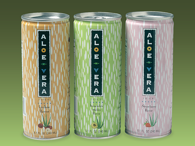 Aloe Vera Juice beverage beverages branding can can design cpg design food graphic design icon illustration juice packaging packaging design