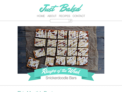 Baking Blog Redesign blog flat gif responsive web