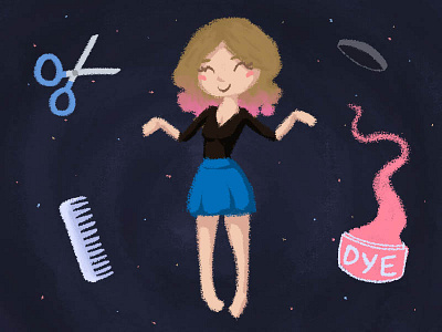 Hair Stuff cute doodle illustration