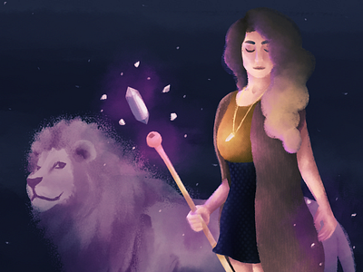 Witchsona ghost illustration lion magic me witch