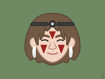 princess anime avatar face illustration miyazaki mononoke princess